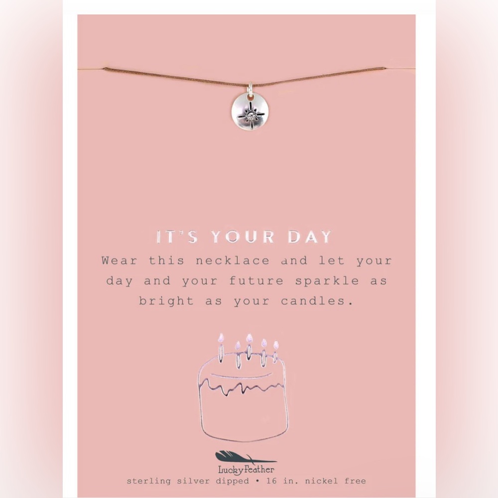 Lucky Feather - It’s Your Day Sterling Silver Starburst Necklace - Brand New 🧡✨